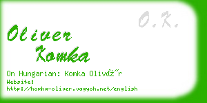 oliver komka business card